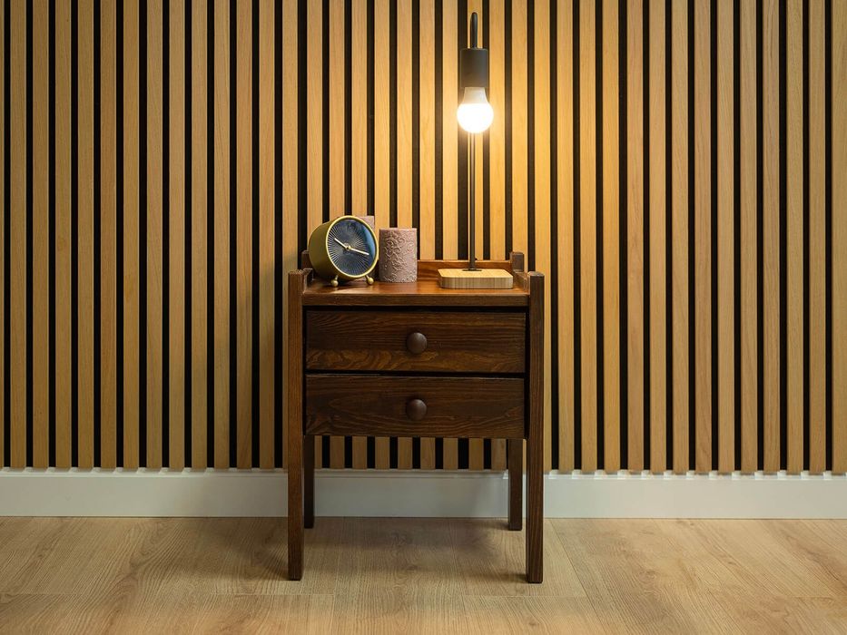 Szalki 2 szt orzech lakier natural