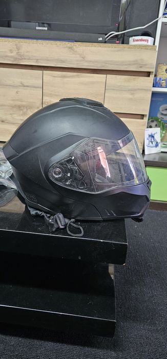 Capacete e luvas e botas de Moto