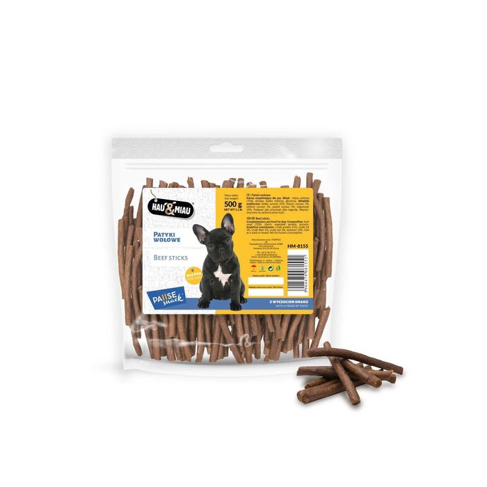 Hau&Miau Pause snack przysmak dla psa patyki wołowe 500g