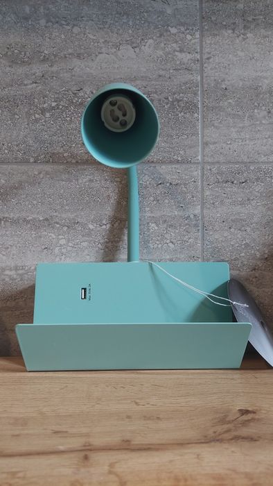 Kinkiet lampa ścienna z półką i USB Luce Design Gulp Miętowa