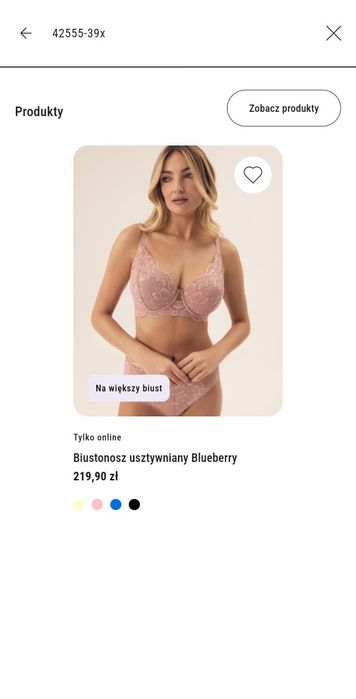 Biustonosz usztywniany Blueberry ESOTIQ 80D brudny róż