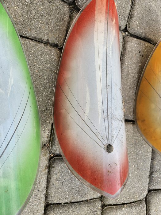 Klosze kolorowe do lampy prl stan bardzo dobry