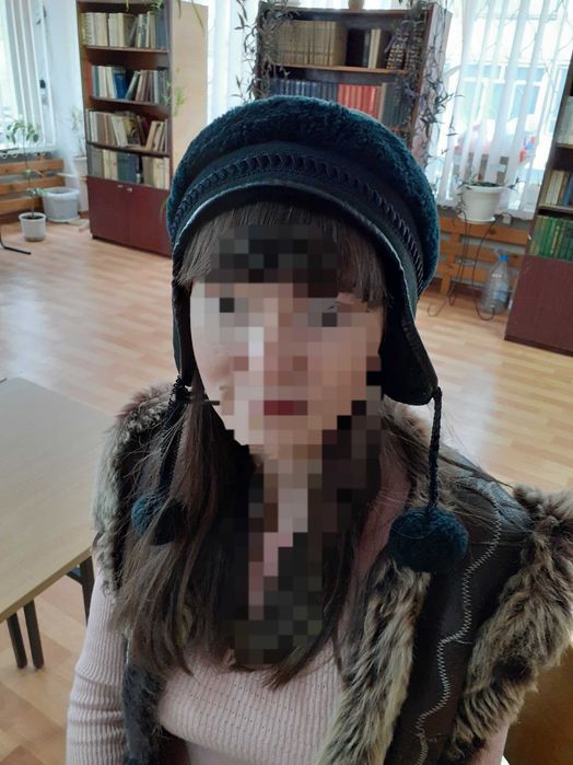 100% натуральная кожа овчина! Шапка ушанка с бубонами зимняя