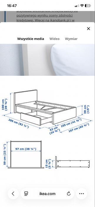 Łóżko 90x200 ikea