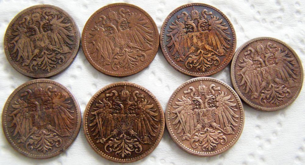 Monety srebrne Franciszek Józef. 1 Korona ,halerze,krajcary