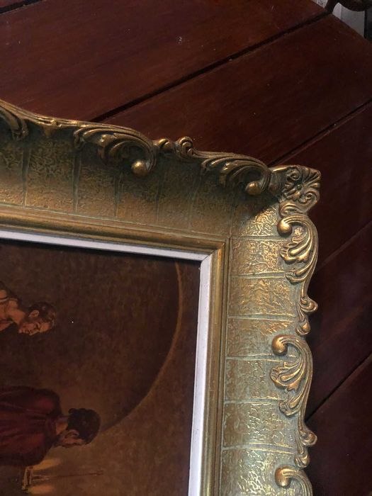 Quadro Antigo com Moldura Dourada64584394499970121