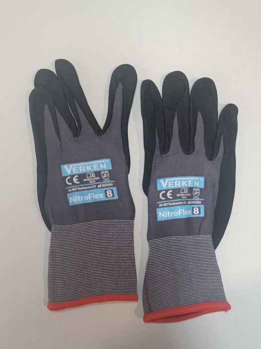 Rękawice olejoodporne nitrylowe powlekane nitrylem - Perto