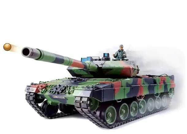 Танк Heng Long 3889 Leopard II A6  UPG 2.4GHz 1:16  пневмопушка , дим