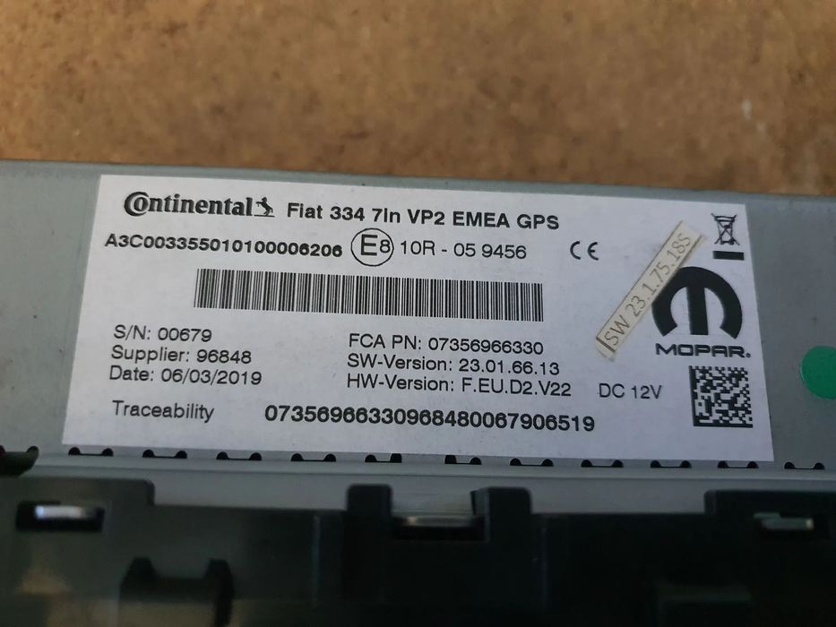 ECRA MULTIFUNÇÕES FIAT 500X / 07356966330