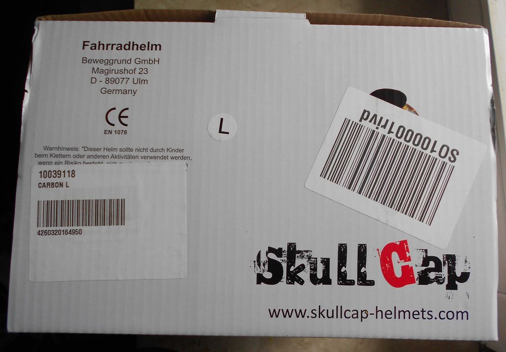 KASK Rower Rolki Deska Łyżwy Skull Cap CARBON roz. L