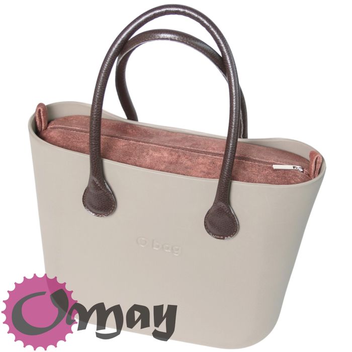 Brązowy organizer do OBAG STANDARD welur elegancki 2 kieszenie OMAY