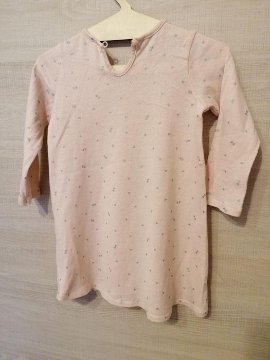 Sukienka bawełniana H&M r. 86, delikatna z długim rękawem