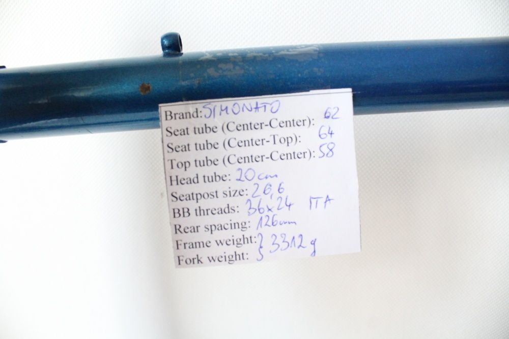 rama szosowa SIMONATO columbus zeta 64 cm stal haki campagnolo bu3