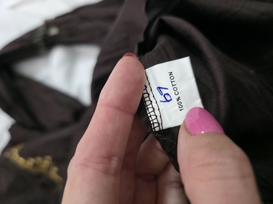 Brązowa koszula damska czekoladowa bluzka  etno hippie alternative uni