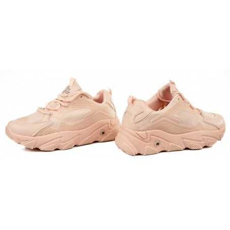 Sportowe sneakersy na grubej podeszwie różowe r 37
