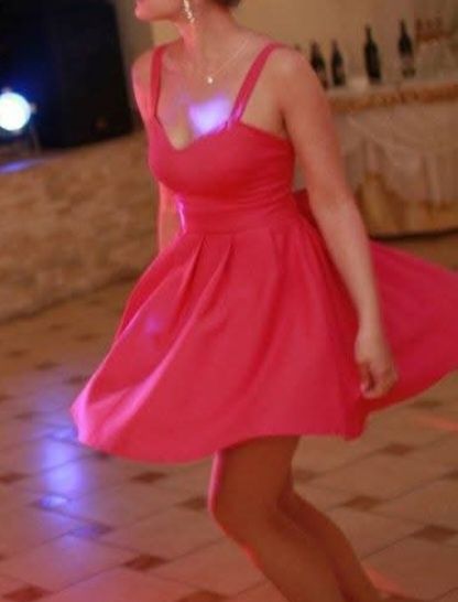 Sukienka fuksja Mohito M z paskiem - komunia,święta,wesele itp.