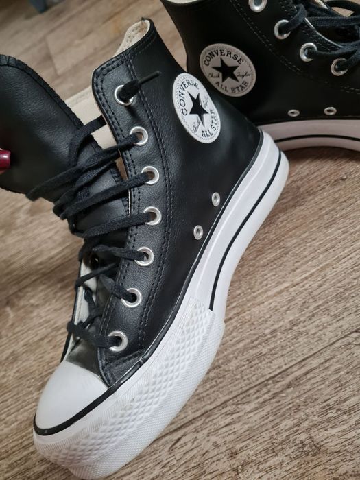 Кеди Converse високі шкіряні