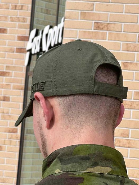 Тактична військова чоловіча легка літня Кепка Бейсболка 5.11 Олива