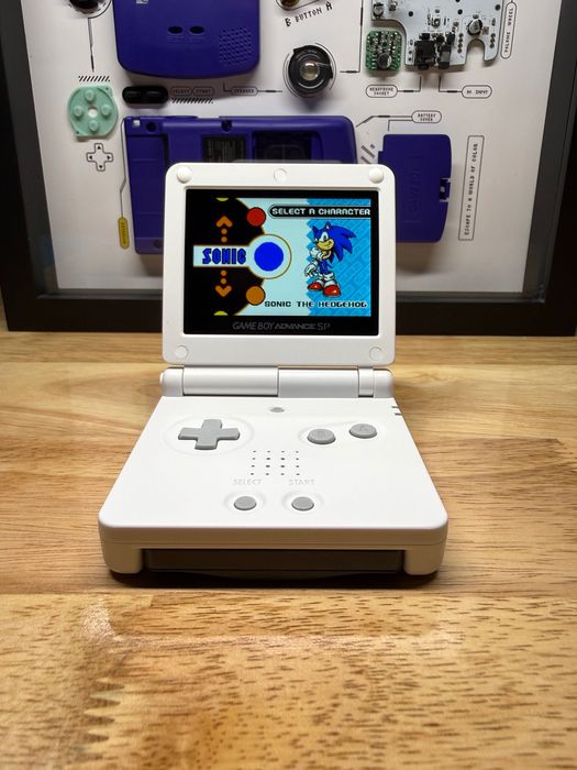 Gameboy advance SP IPS v5 extremeRate shell USBC Battery mod