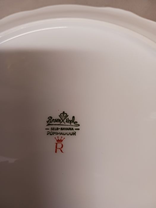 1930 Rosenthal Pompadour grube zlocenie serwis obiadowy