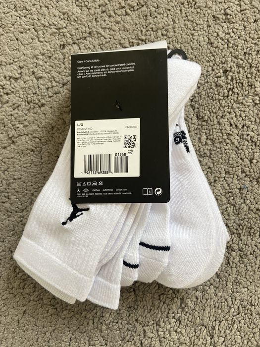 3-pak skarpety Jordan Dry Fit 42-46 białe NOWE