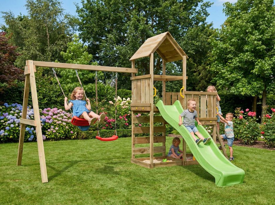BESTSELLER, Drewniany plac zabaw Max play 3.2, Domek dla dzieci, DARMOWA DOSTAWA