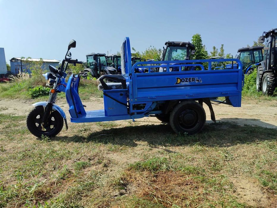 Грузовой Трицикл электрический Дозер 1200 ватт доставка без предоплаты