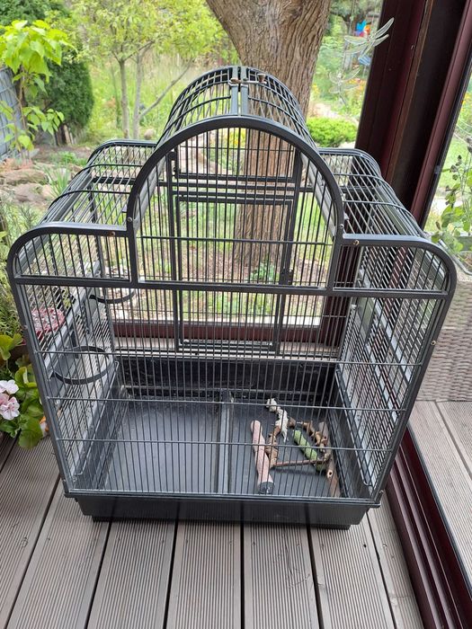 Duża ozdobna klatka dla papugi lub innych ptaków – 66 × 45 × 91 cm