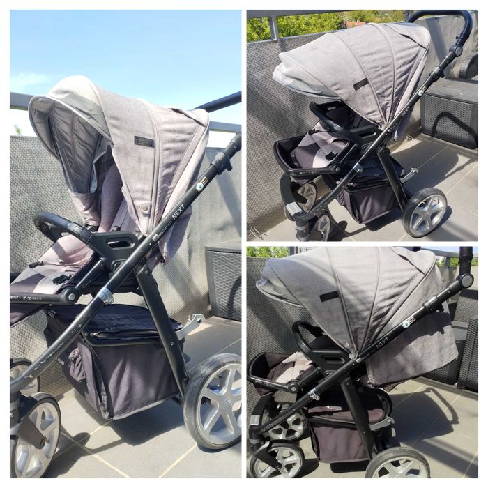 ESPIRO NEXT FLOW 3w1 wózek głęboko-spacerowy  STYLISH GRAY