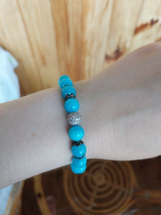 Браслет аквамарин 15-16 см