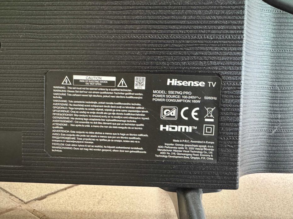 Telewizor HISENSE 55E7NQ Pro 55" uszkodzona matryca