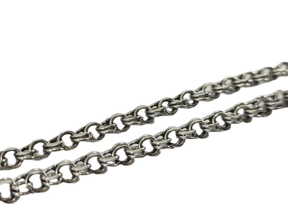 Elegancki srebrny łańcuszek damski 925 splot garibaldi długość 45,5 cm