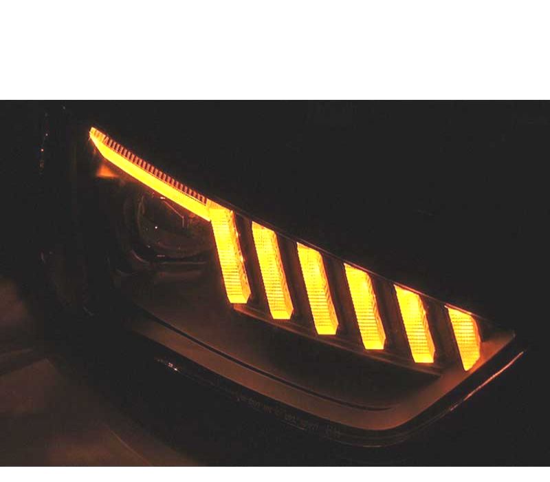 FARÓIS XENON LED DINÁMICO AUDI A4 B8 12-15 PRETO