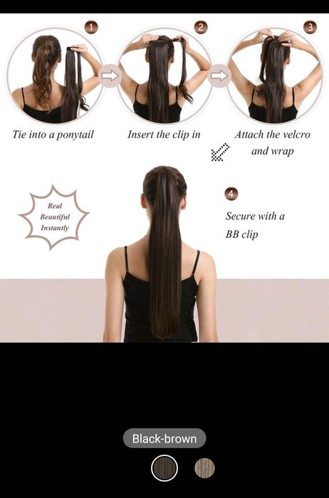 Sprzedam kucyk długi czarny