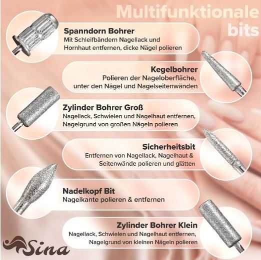 Pilnik do paznokci elektryczny SINA