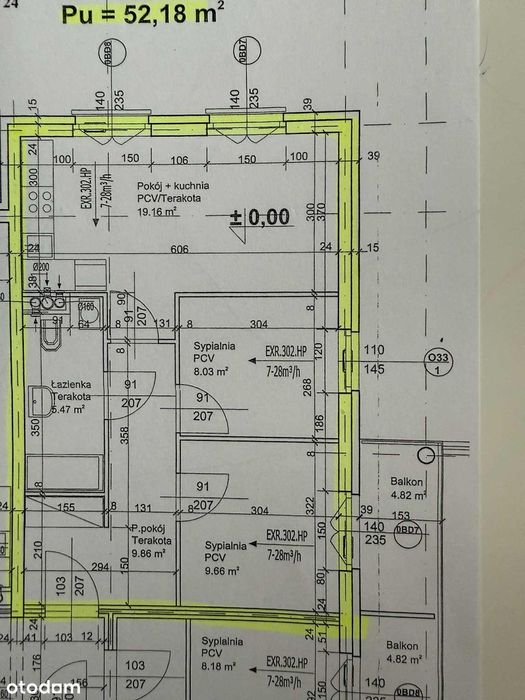Mieszkanie 3-pok | 52,18 m2 | Górczyn | balkon | winda | Gorzów