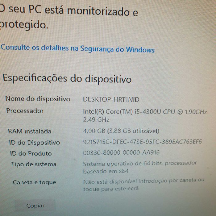Motherboard lenovo x240 com processador i5-4300, testada sem anomalia