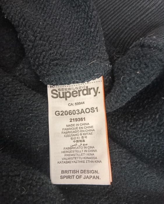 Bluza superdry warriors czarna rozmiar L