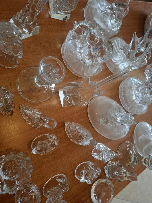 Lote de 31 peças em cristal em miniaturas