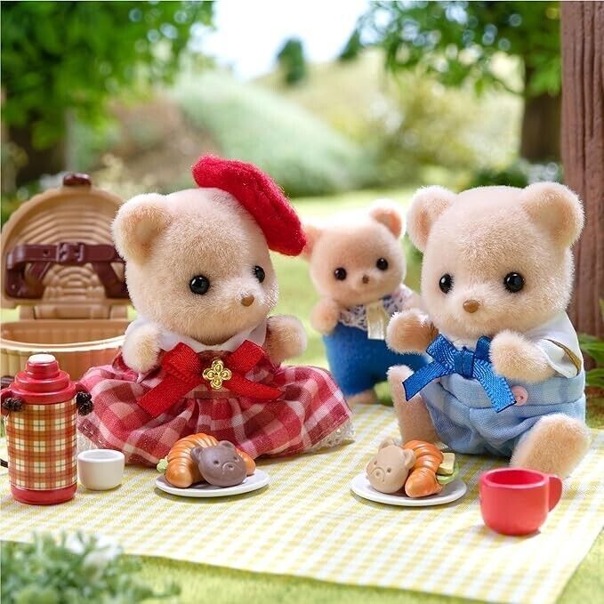 Sylvanian families Bisquit Bears Brother and Sister Picnic set FS-60