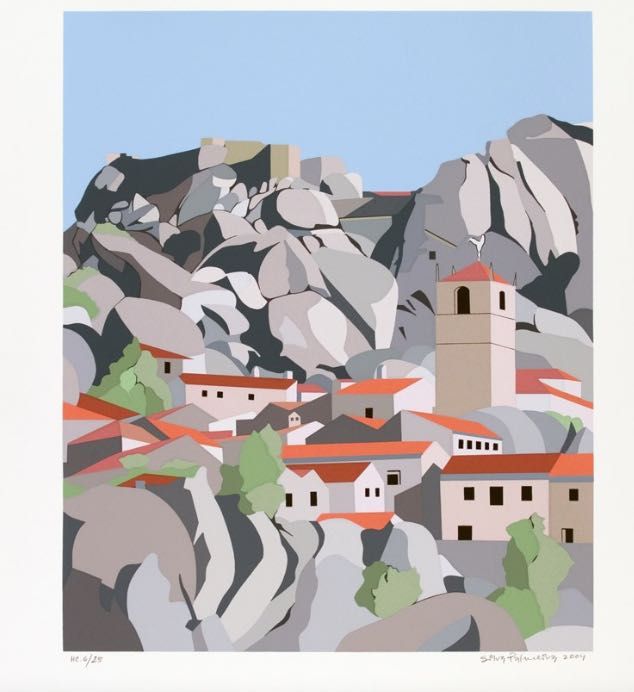 Serigrafia " Aldeia de Monsanto" - Silva Palmeira