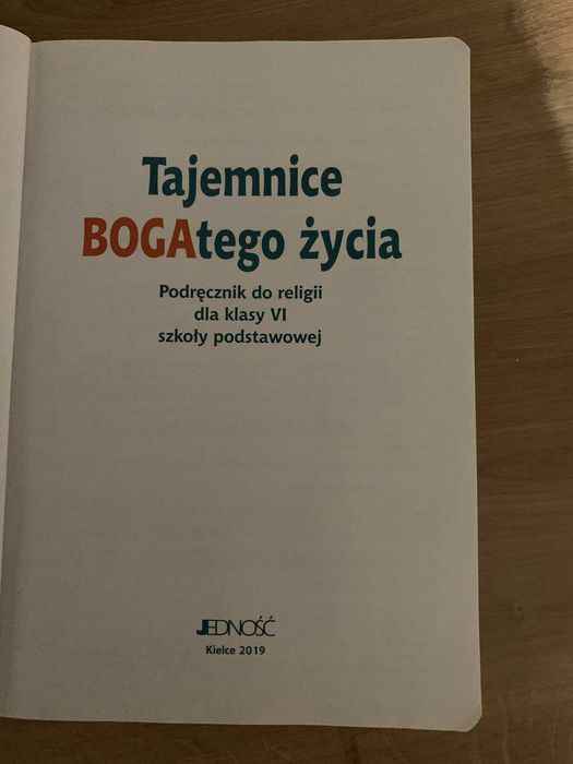 Tajemnice BOGAtego życia podręcznik do religii dla klasy VI