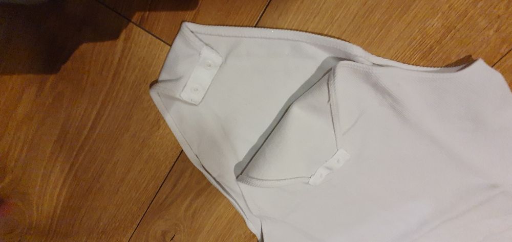 Body, białe body, rozmiar S, bez rekawów