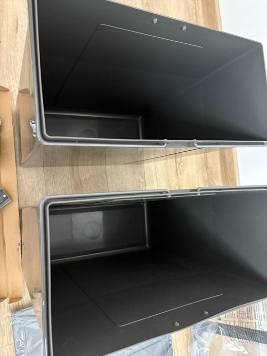 Висувний кухонний контейнер GoodHome Vigote, антрацит,для шаф 50 см./ сріблястий ефект, - 64 л