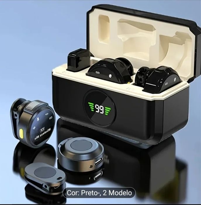 2 Microfone Lavalier Sem Fio
