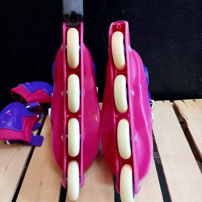 Rolki oxelo Decathlon r. 34-36 różowe