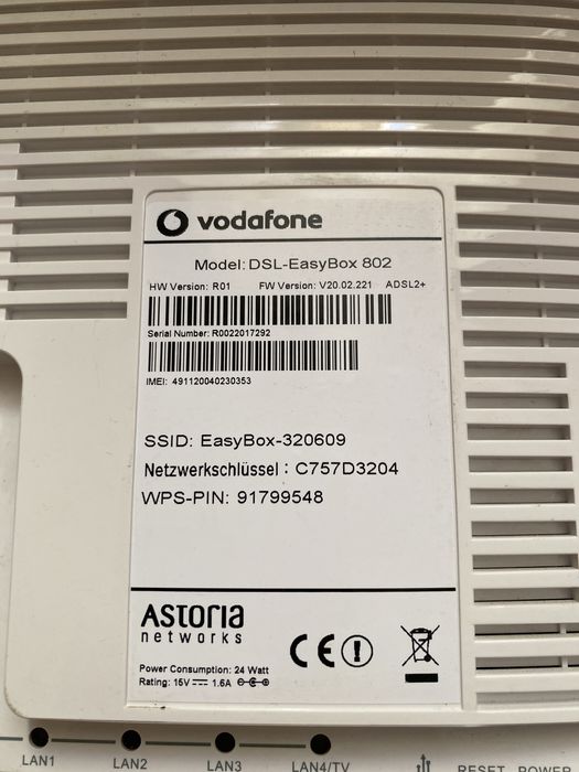 Vodafon dsl-easybox 802