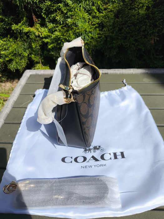 Torebka na ramie Coach Teri Mini Crossbody brazowa