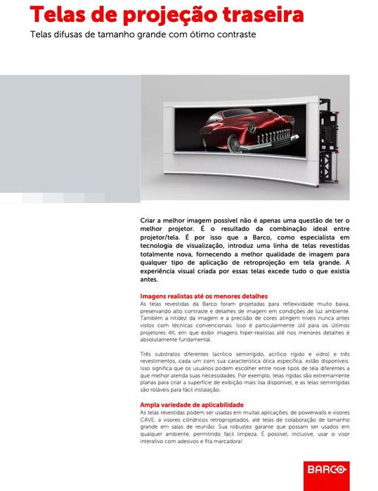 Ecrã Retro-projecção 4K BARCO com 8x3 mts64553136625410122