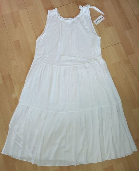 Nowa biała sukienka r 42 44 xxl  rozkloszowana wiskoza lato
